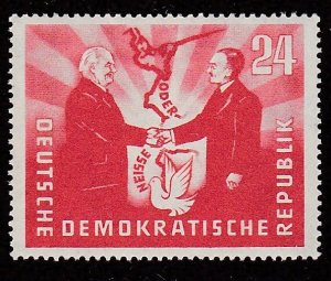 Germany DDR # 80, Presidents Pieck & Bierut, Mint Hinged, 1/3 Cat.