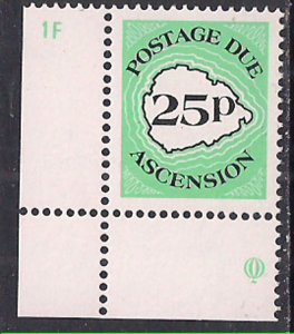 Ascension 1986 QE2 25p Postage Dues SG D6 MNH ( G594 )