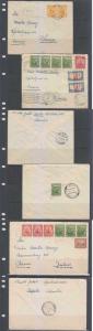 COLOMBIA 1934-35 BETTER GROUP OF 3 COVERS, ONE REGISTERDED TO SWITZERLAND F,VF 