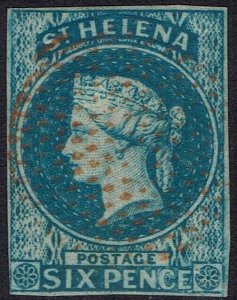 ST HELENA 1856 QV 6D IMPERF USED