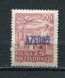 Poland 1950 Sc C27 Mi 648 MNH GROSZY Inverted Overprint ERROR SKU 885