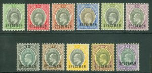 SG 10-20 Southern Nigeria 1903-04. ½d-£1 Pristine lightly mounted mint set...