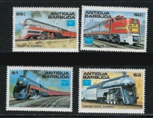 Antigua 934-37 MNH 1986 Trains