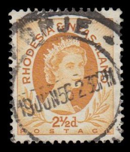 BRITISH RHODESIA & NYASALAND STAMP. YEAR 1954-56. SCOTT # 143B. USED. # 4