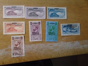 French Equatorial Africa  # 1-2/4/6/8-10  used/ glazed gum