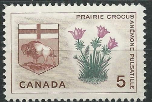 Canada # 422 Arms & Provincial Flower   (1)  Mint NH