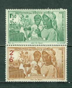 GUADELOUPE 1942 AIR-WELFARE  #CB1-CB2 SET MINT N O THINS...