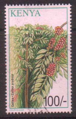 Kenya 2001 100sh Coffee Crops Fine Used 763 782