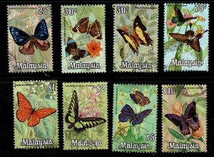 Malaysia #66-73 used complete butterflies