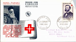 France, Worldwide First Day Cover, Medical, Red Cross