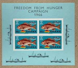 Ghana 1966 Fish Freedom from Hunger FFH , MNH. Scott 254a, CV $11.00