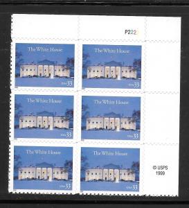 #3445 MNH Plate Block & Copy Block of 6