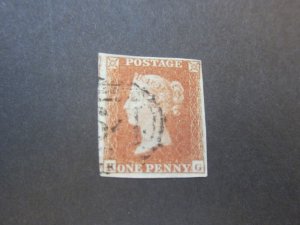 United Kingdom 1841 Sc 3 Red penny FU