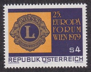 Austria # 1136, Lions International Forum, NH, 1/2 Cat.