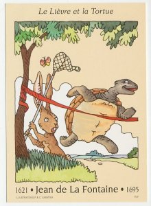Postal stationery France 1995 Jean de La Fontaine - The Hare and the Tortoise