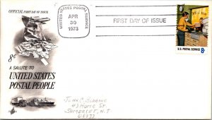 FDC 1973 SC #1498a Artcraft Cachet - US Postal Service - Single - J4764
