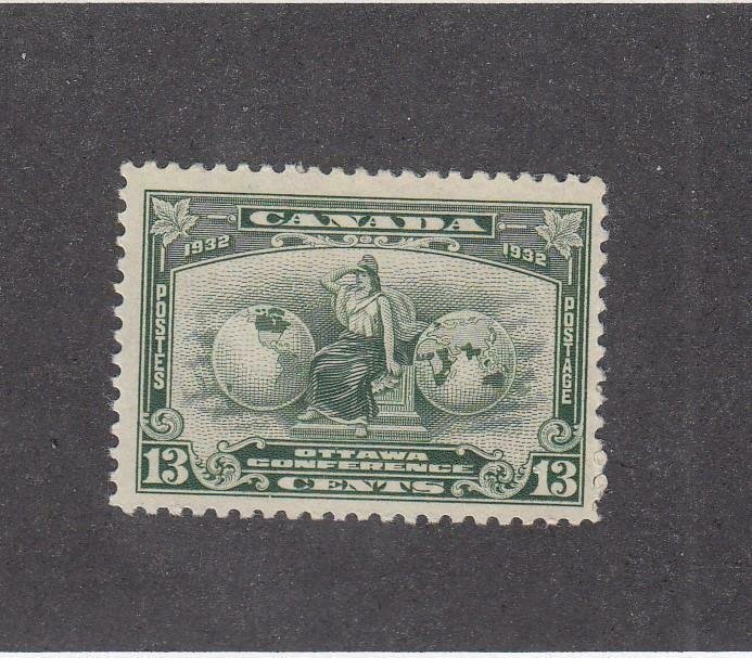 CANADA (MK2840) # 194 VF-MNH  13cts 1932 BRITANNIA / GREEN CAT VALUE $28