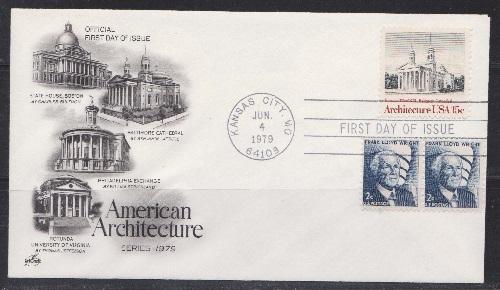 1780 American Architecture Unaddressed ArtCraft FDC