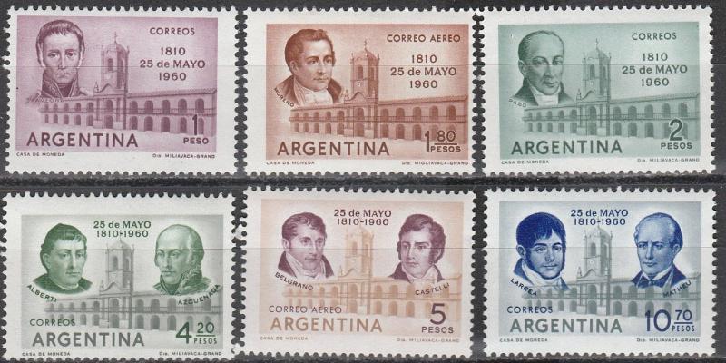 Argentina #713-6, C75-6  MNH (S1741L)