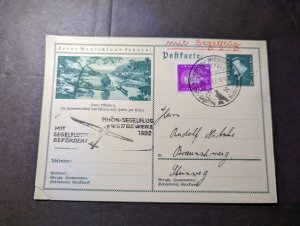 1932 Germany Airmail Postcard Cover Gersfeld to Braunschweig