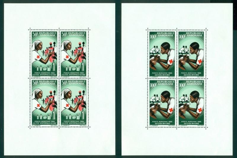 Gabon Scott #C41a-42a MNH Anti-Malaria Treatment Red Cross CV$17+