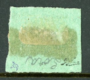 Italy 1852 Papal States Sc#2a Luro Cancel in Red (Signed Twice) F875