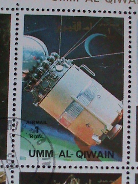 ​UNN AL QIWAIN STAMP:HISTORY OF SPACE  STAMPS CTO LARGE FULL SHEET VERY FINE