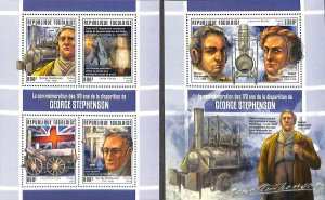 Togo 2019, George Stephenson 2 s/s, MNH