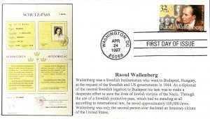 #3135 Raoul Wallenberg S & T FDC
