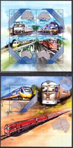 Solomon Islands 2013 Australian Speed Trains sheet + S/S MNH