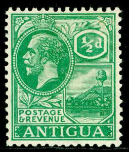 ANTIGUA SG62, ½d dull green, VLH MINT.