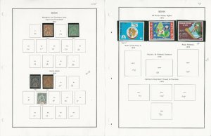 Benin Stamp Collection on 35 Steiner Pages, 1893-1995, JFZ