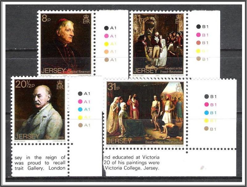 Jersey #316-319 Paintings MNH