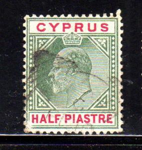 CYPRUS #38  1903  1/2pi  KING EDWARD VII       F-VF  USED  a