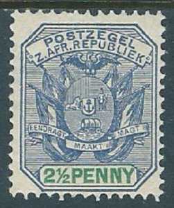 Transvaal, Sc #169, 2-1/2d MH