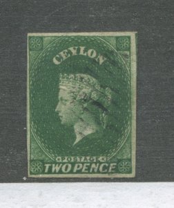 Ceylon QV 1857 2d used