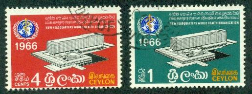 Ceylon #392-393  Used  F-VF  CV$4.60   WHO
