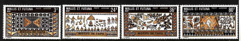 Wallis & Futuna-Sc#C56-9-unused NH Airmail set-Tapa-1975-note #C56 has a light