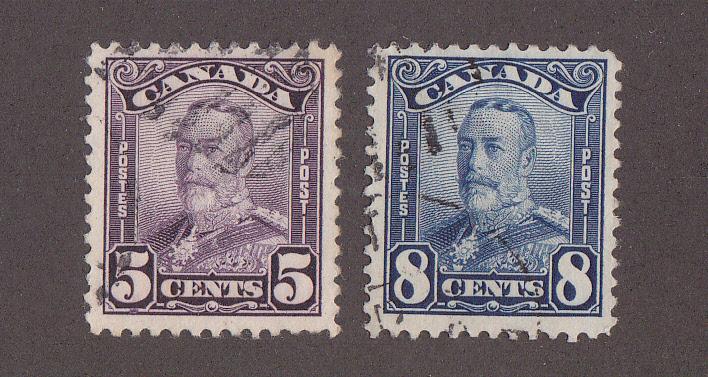 Canada # 153 & 154, Used