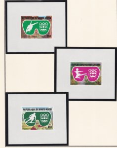 Burkina Faso # 384-386, C225-226, Innsbruck Olympics, Mini Sheets, Mint NH,