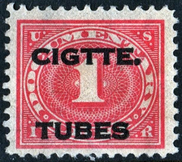 RH1 1¢ Cigarette Tubes Stamp (1919) Used