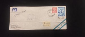 C) 1969. ARGENTINA. AIRMAIL ENVELOPES SENT TO USA. DOUBLE STAMP.XF