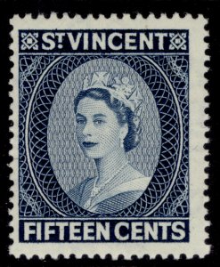 ST. VINCENT QEII SG195, 15c deep blue, M MINT.