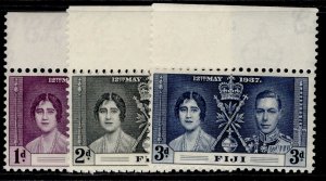 FIJI GVI SG246-248, 1937 CORONATION set, NH MINT.