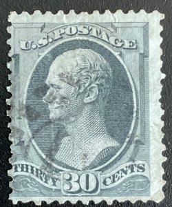 US #154 Used Single SP PM Alexander Hamilton  SCV $300.00