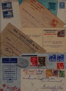 Netherlands Indie 9 covers/cards pre-1949. mixed condition