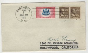 1938 PRESIDENTIAL 812 ANDREW JACKSON CE2 AIRMAIL SPECIAL DELIVERY USAGE