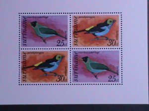 SURINAME  WORLD COLORFUL LOVELY BIRDS  MNH  S/S VF WE SHIP TO WORLDWIDE.