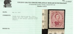 Canada #17vii Very Fine Mint With ABN Imprint At Left Unused (No Gum)