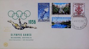 1956 Olympic Games Melbourne Australia, Original FDC X868-